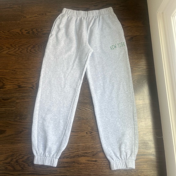 John Golt Heather Grey New York Sweatpants - Picture 1 of 5